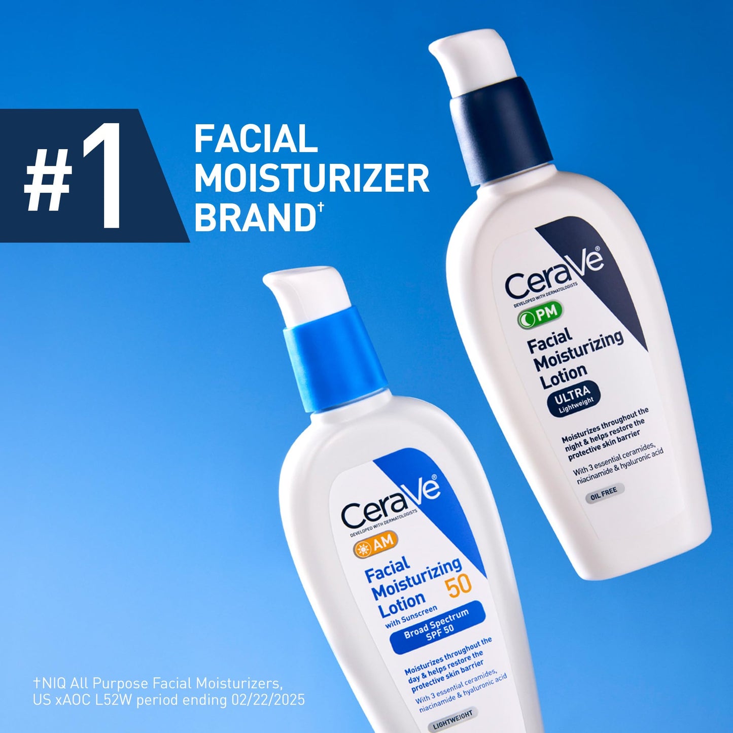 CeraVe PM Facial Moisturizing Lotion - Night Cream with Niacinamide & Hyaluronic Acid, Oil-Free