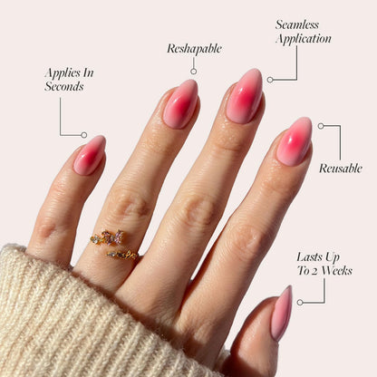 Glamnetic Fall Mauve Press On Nails | Short Oval Salon Quality