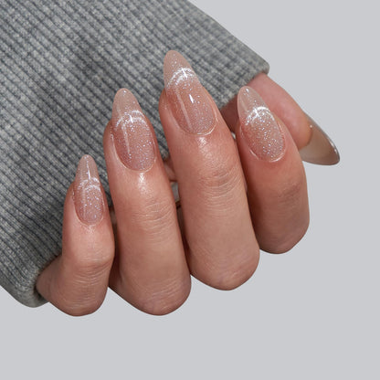 BTArtbox Soft Gel Press On Nails: Short Square Ombre | Vanilla Cream