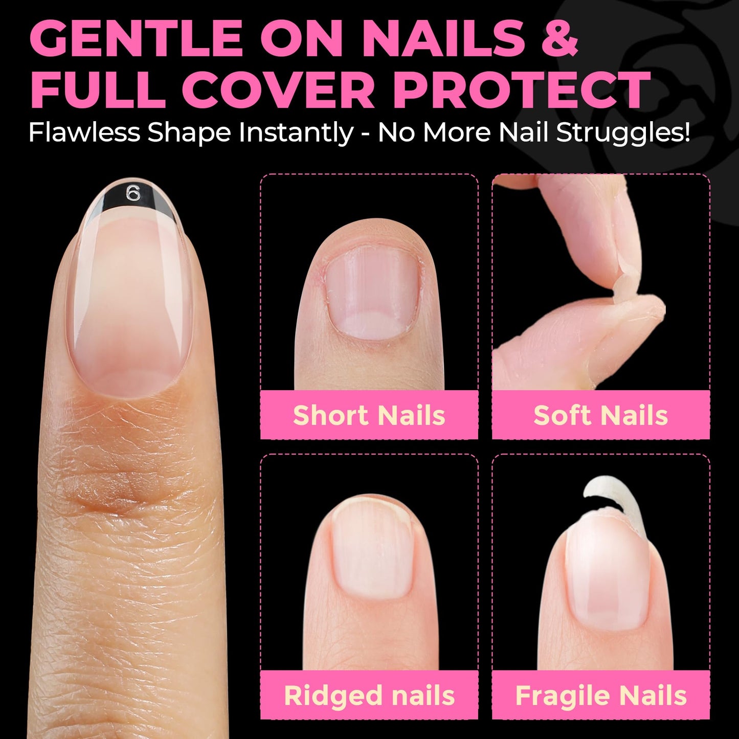 UNA GELLA Solid Gel Nail Glue (40ml) - Strong, Soak-Off Glue for Acrylic, Press-On & Gelly Tips - Lamp Curing Needed