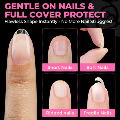 UNA GELLA Solid Gel Nail Glue (40ml) - Strong, Soak-Off Glue for Acrylic, Press-On & Gelly Tips - Lamp Curing Needed