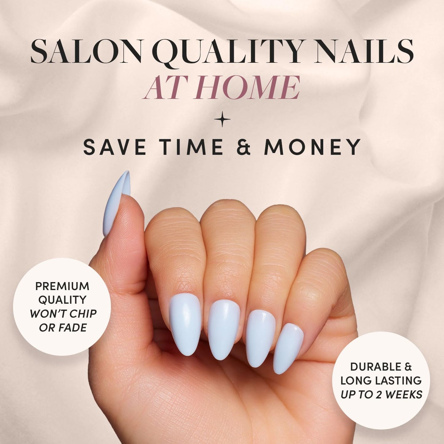 Glamnetic Fall Mauve Press On Nails | Short Oval Salon Quality