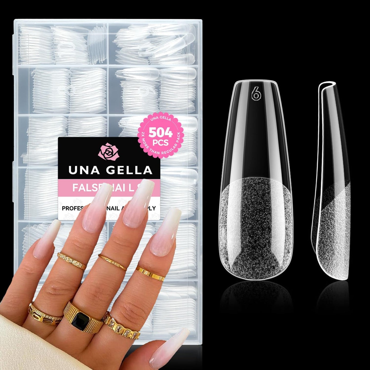 UNA GELLA Solid Gel Nail Glue (40ml) - Strong, Soak-Off Glue for Acrylic, Press-On & Gelly Tips - Lamp Curing Needed