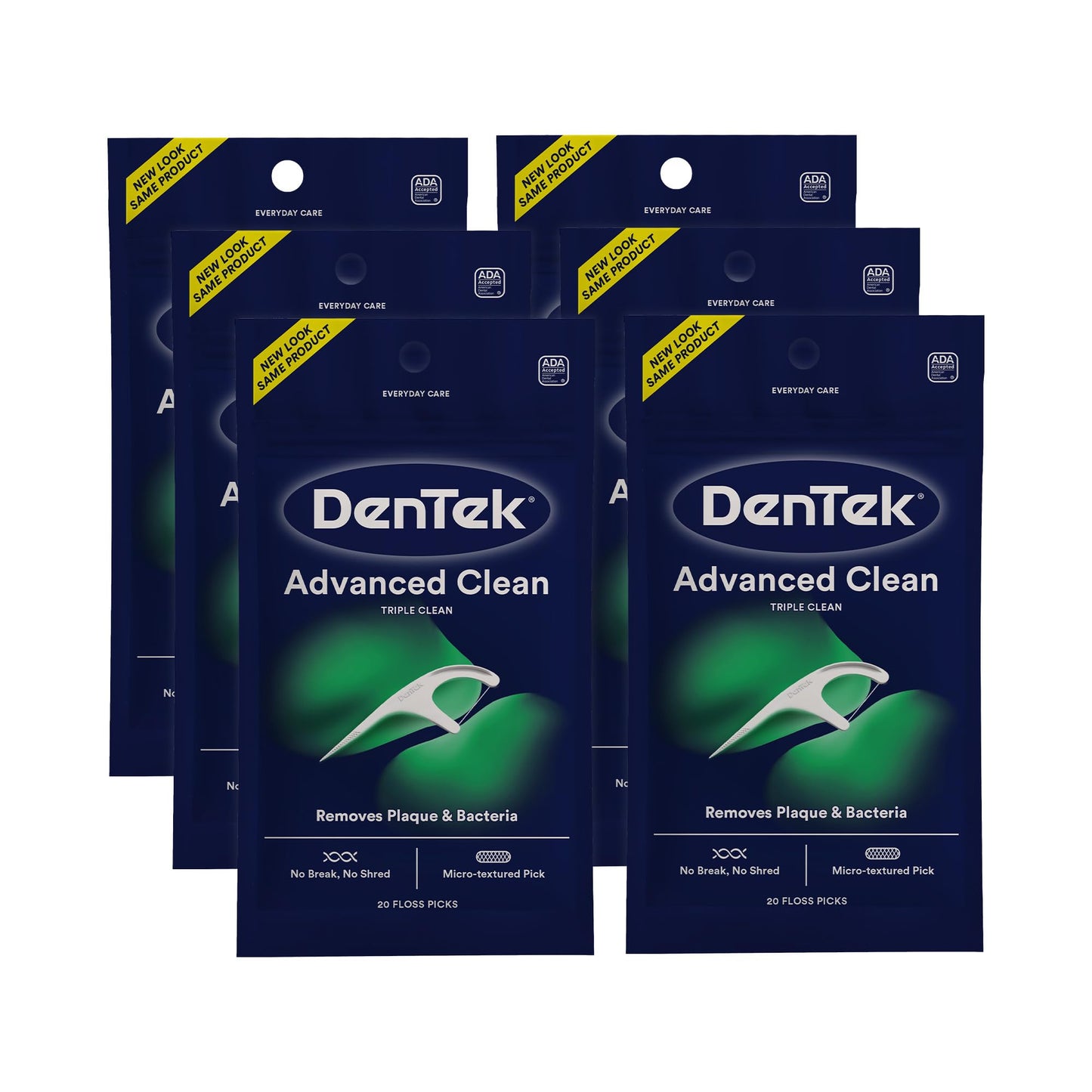 DenTek Triple Clean Advanced Floss Picks - No Break, No Shred Floss with Micro-Textured Pick (150 Ct)