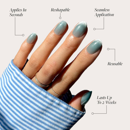 Glamnetic Fall Mauve Press On Nails | Short Oval Salon Quality