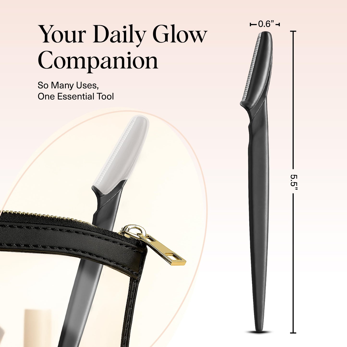 Kitsch Dermaplane Razor for Face & Eyebrow Trimmer – Exfoliating Facial Shaver, Terracotta (12 pcs)