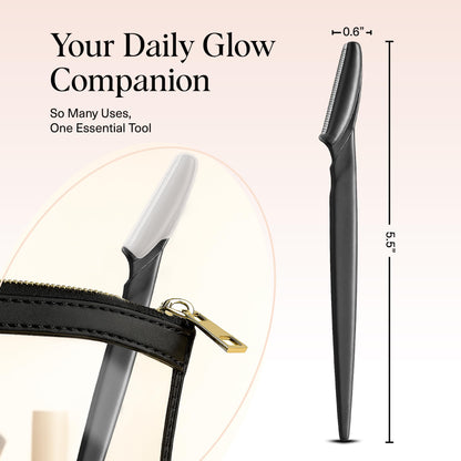 Kitsch Dermaplane Razor for Face & Eyebrow Trimmer – Exfoliating Facial Shaver, Terracotta (12 pcs)