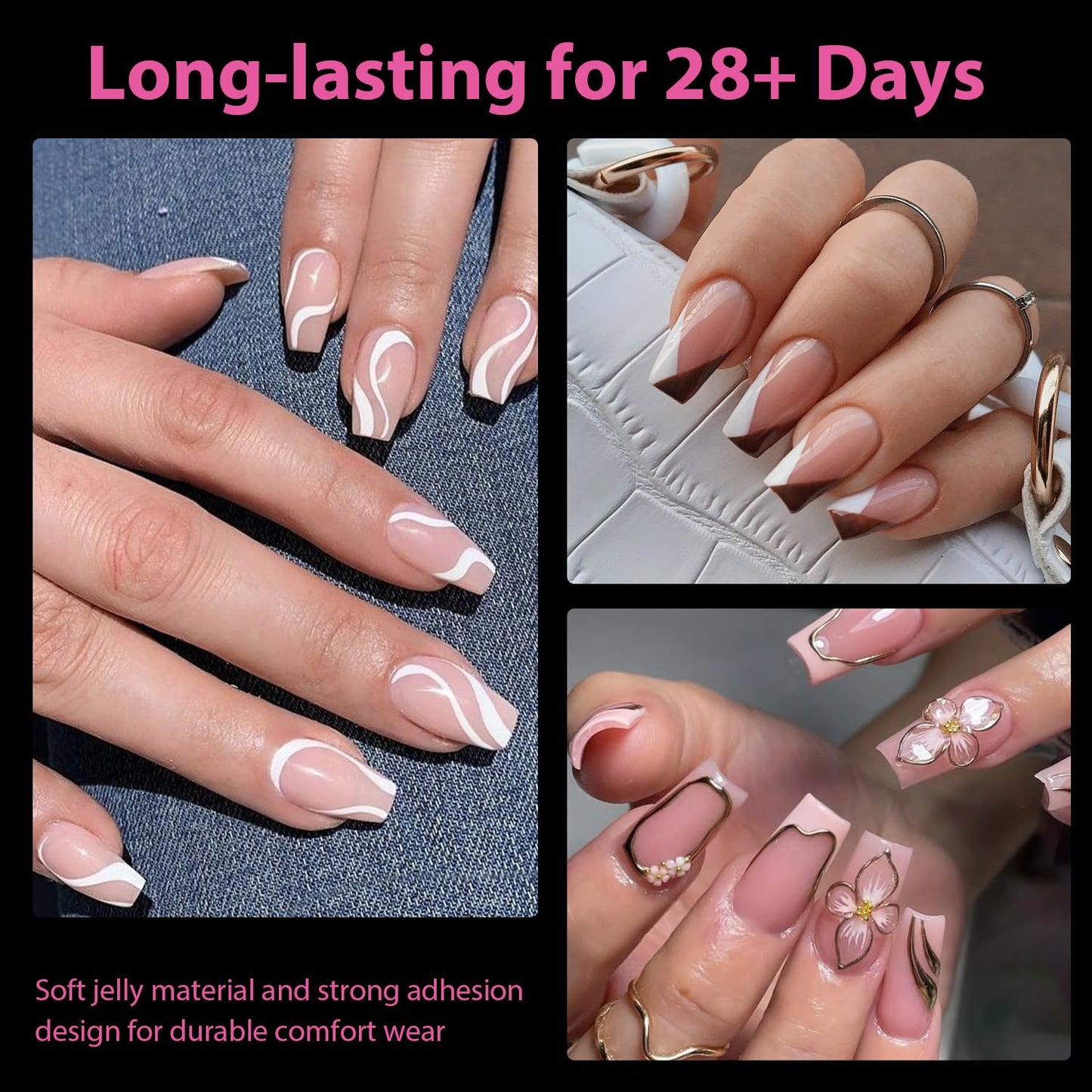 UNA GELLA Solid Gel Nail Glue (40ml) - Strong, Soak-Off Glue for Acrylic, Press-On & Gelly Tips - Lamp Curing Needed