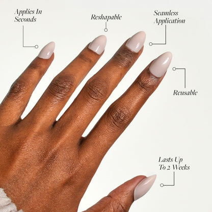 Glamnetic Fall Mauve Press On Nails | Short Oval Salon Quality