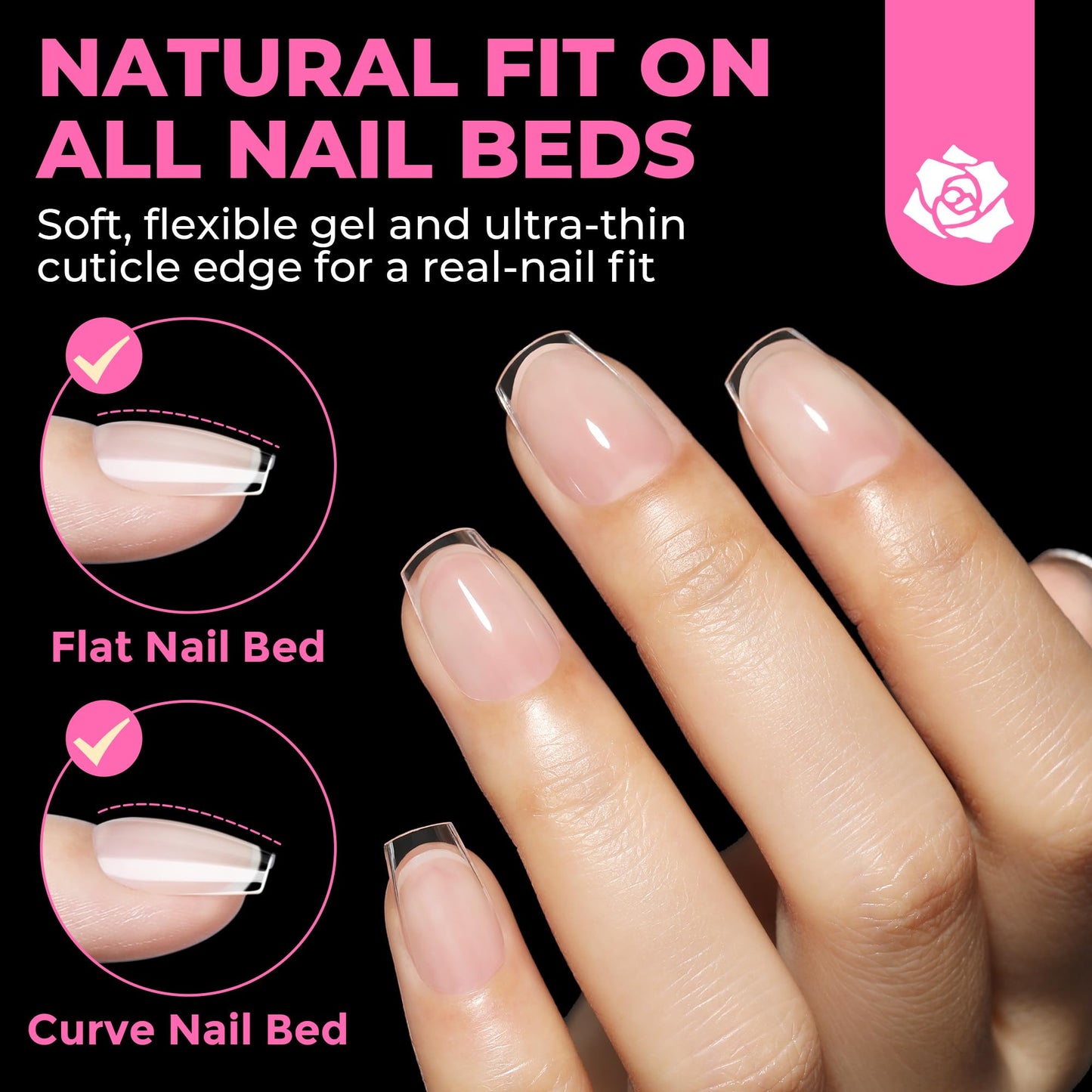 UNA GELLA Solid Gel Nail Glue (40ml) - Strong, Soak-Off Glue for Acrylic, Press-On & Gelly Tips - Lamp Curing Needed