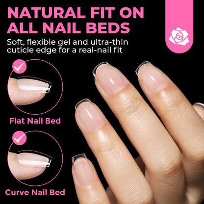 UNA GELLA Solid Gel Nail Glue (40ml) - Strong, Soak-Off Glue for Acrylic, Press-On & Gelly Tips - Lamp Curing Needed