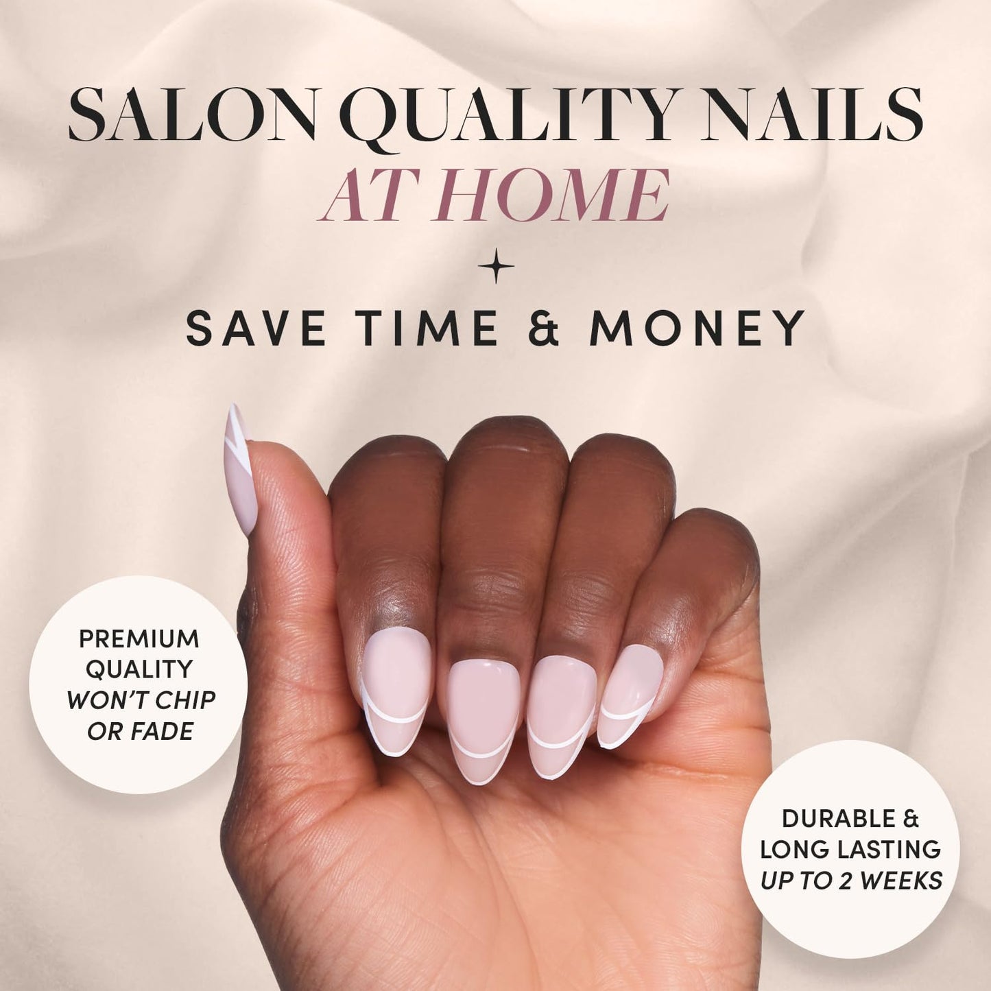 Glamnetic Fall Mauve Press On Nails | Short Oval Salon Quality
