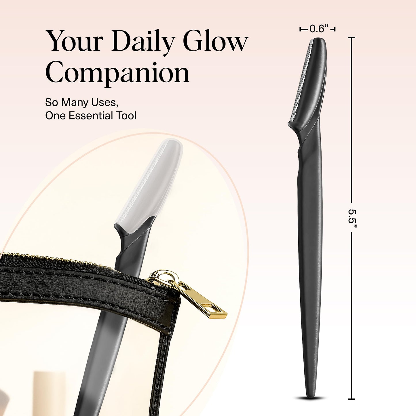 Kitsch Dermaplane Razor for Face & Eyebrow Trimmer – Exfoliating Facial Shaver, Terracotta (12 pcs)