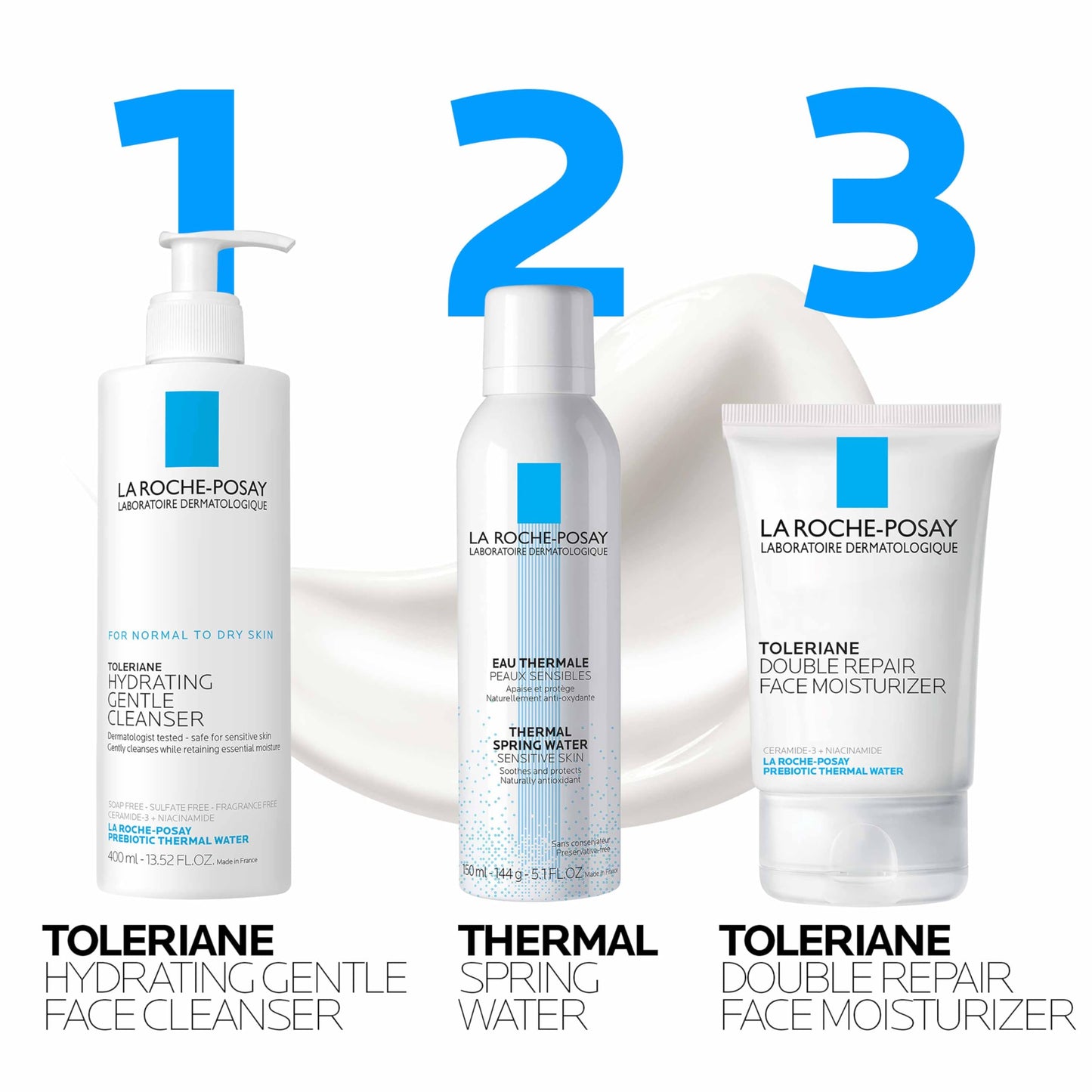 La Roche-Posay Toleriane Double Repair Moisturizer - Ceramide, Niacinamide, Oil-Free