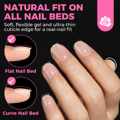 UNA GELLA Solid Gel Nail Glue (40ml) - Strong, Soak-Off Glue for Acrylic, Press-On & Gelly Tips - Lamp Curing Needed