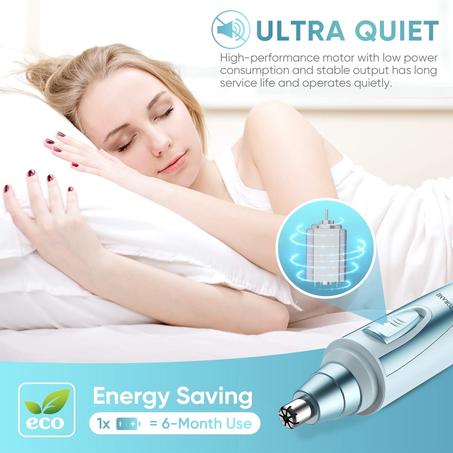 Ear & Nose Hair Trimmer Clipper - Professional, Painless, IPX7 Waterproof for Men & Women