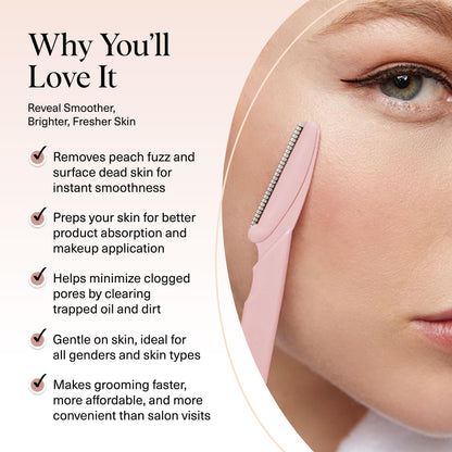 Kitsch Dermaplane Razor for Face & Eyebrow Trimmer – Exfoliating Facial Shaver, Terracotta (12 pcs)