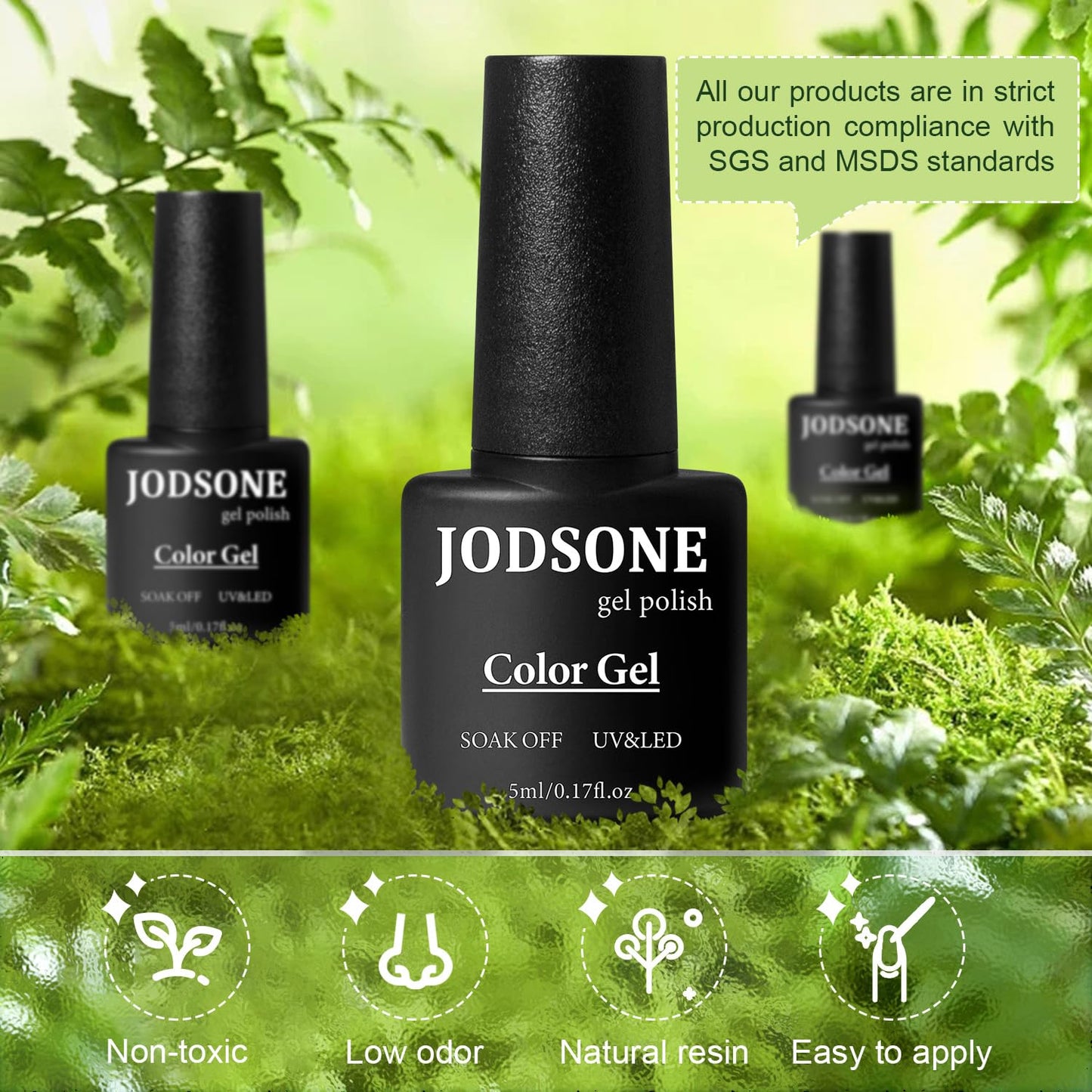 JODSONE 36 Pcs Gel Polish Kit: 32 Colors, Base & Top Coats | Gift Set
