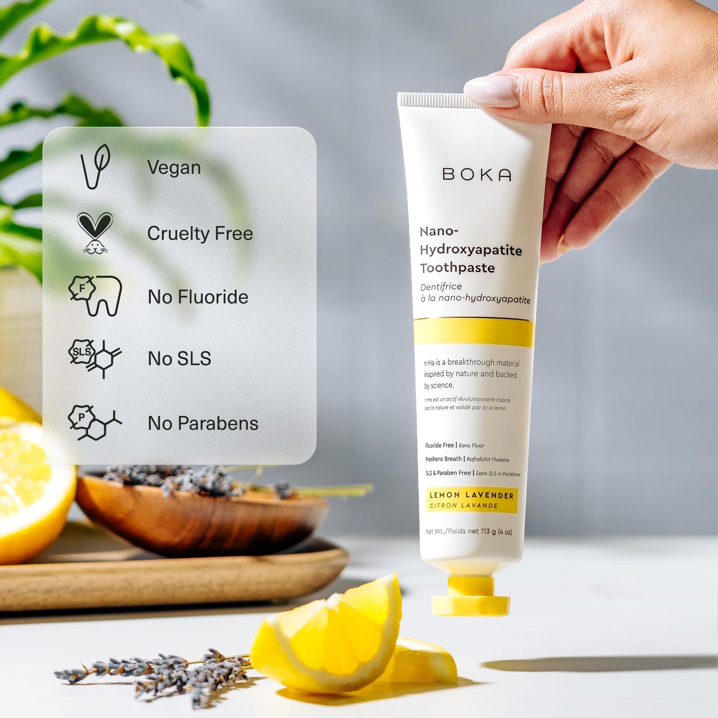 Boka Fluoride-Free Toothpaste with Nano Hydroxyapatite (n-Ha) - Sensitive Teeth, Ela Mint