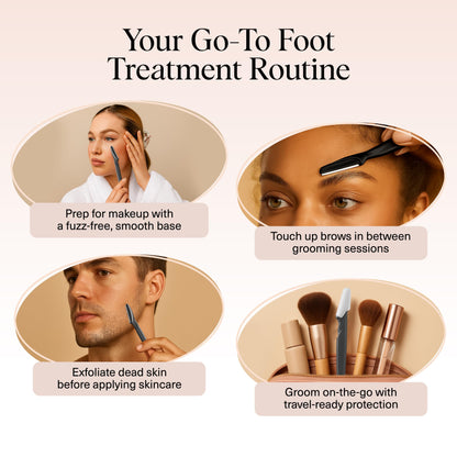 Kitsch Dermaplane Razor for Face & Eyebrow Trimmer – Exfoliating Facial Shaver, Terracotta (12 pcs)