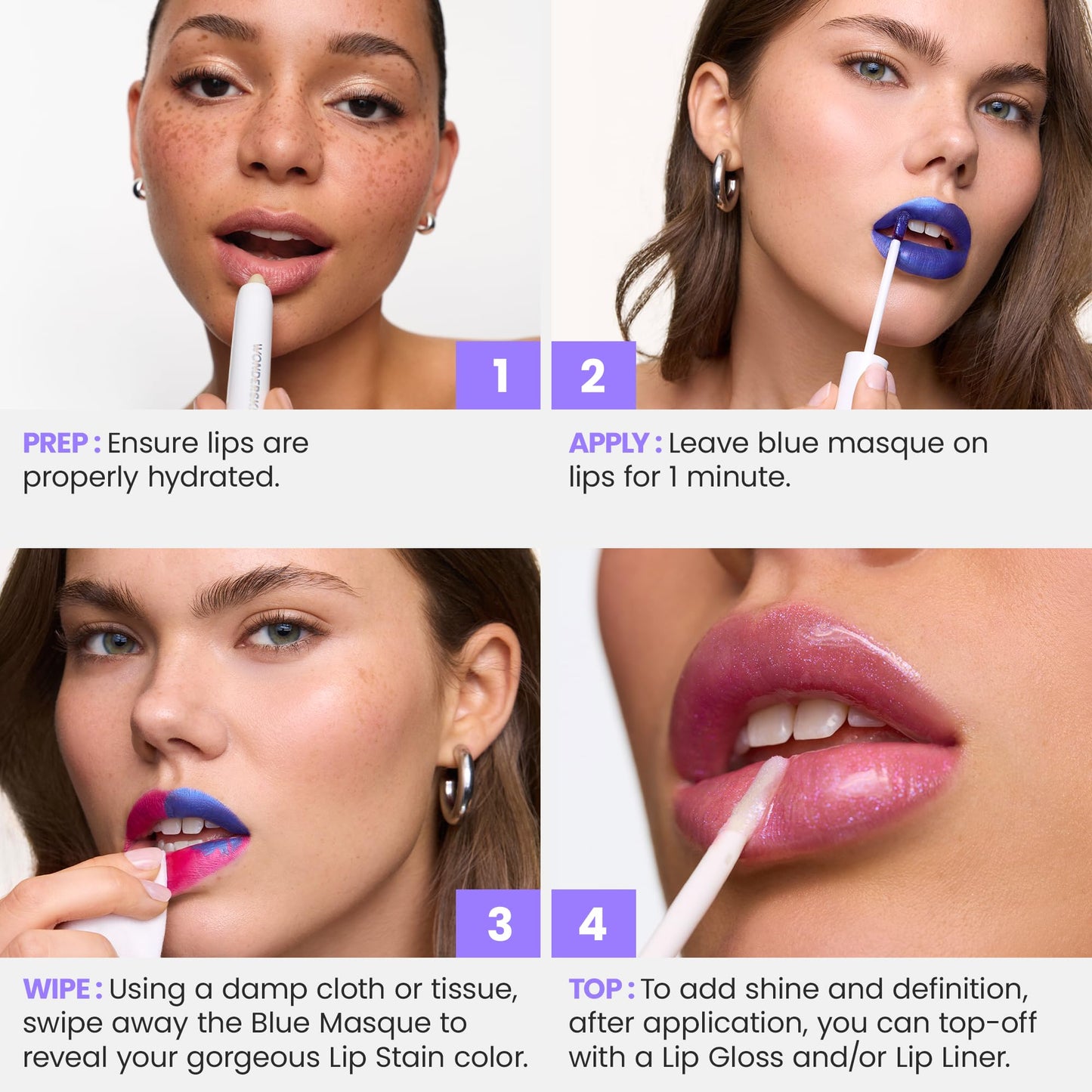 Wonderskin Peel Off Lip Stain: Waterproof, Transfer Proof Nude