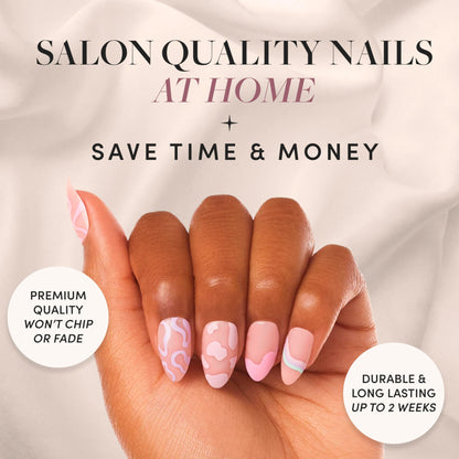 Glamnetic Fall Mauve Press On Nails | Short Oval Salon Quality