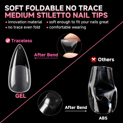 UNA GELLA Solid Gel Nail Glue (40ml) - Strong, Soak-Off Glue for Acrylic, Press-On & Gelly Tips - Lamp Curing Needed