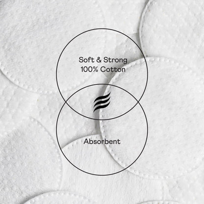 Swisspers Premium Cotton Rounds - 100% Chlorine Free Cotton Face Pads for Makeup, Nail Polish Removal - Dermatologist Tested and Hypoallergenic, Made in USA - 100 Pads (Pack of 3)