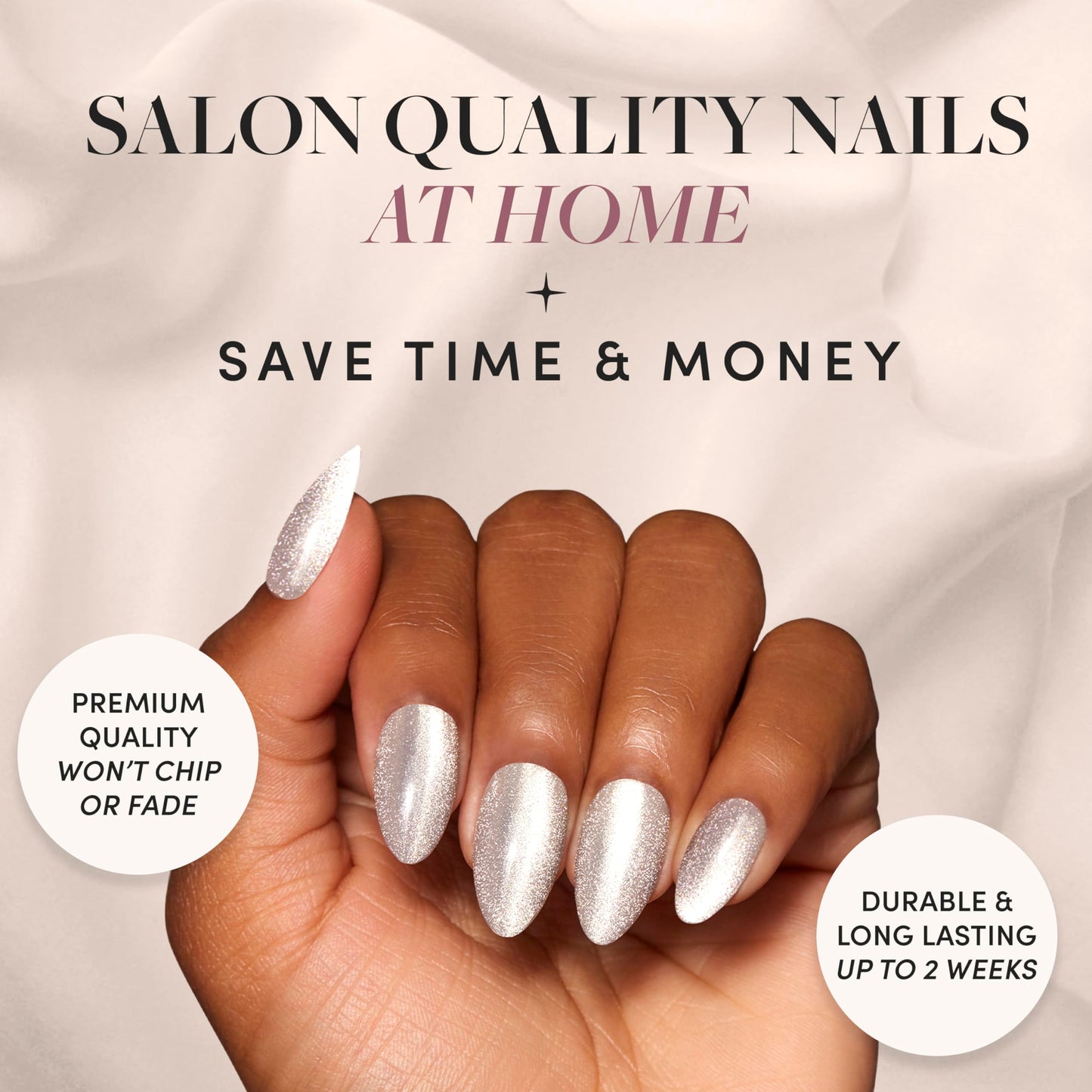 Glamnetic Fall Mauve Press On Nails | Short Oval Salon Quality