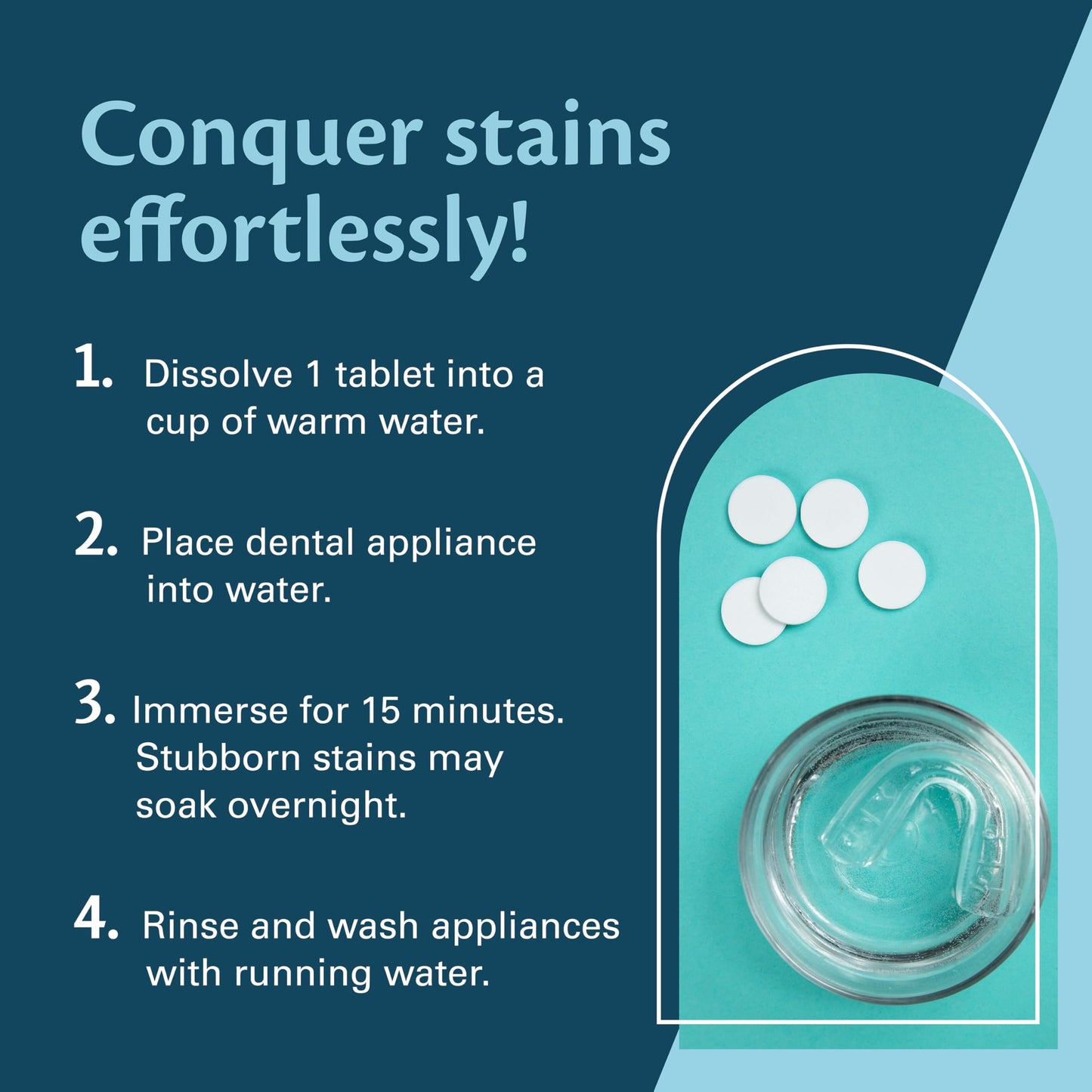 M3 Naturals Extra Strength Retainer & Invisalign Cleaner Tablets - Removes Odor, Stains, Plaque (120 Count)