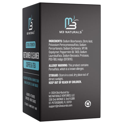 M3 Naturals Extra Strength Retainer & Invisalign Cleaner Tablets - Removes Odor, Stains, Plaque (120 Count)