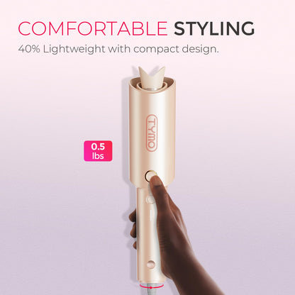 TYMO CURLPRO Automatic Rotating Curling Iron - Beach Waves, Anti-Scald Iron: 72H Beach Waves with Ions