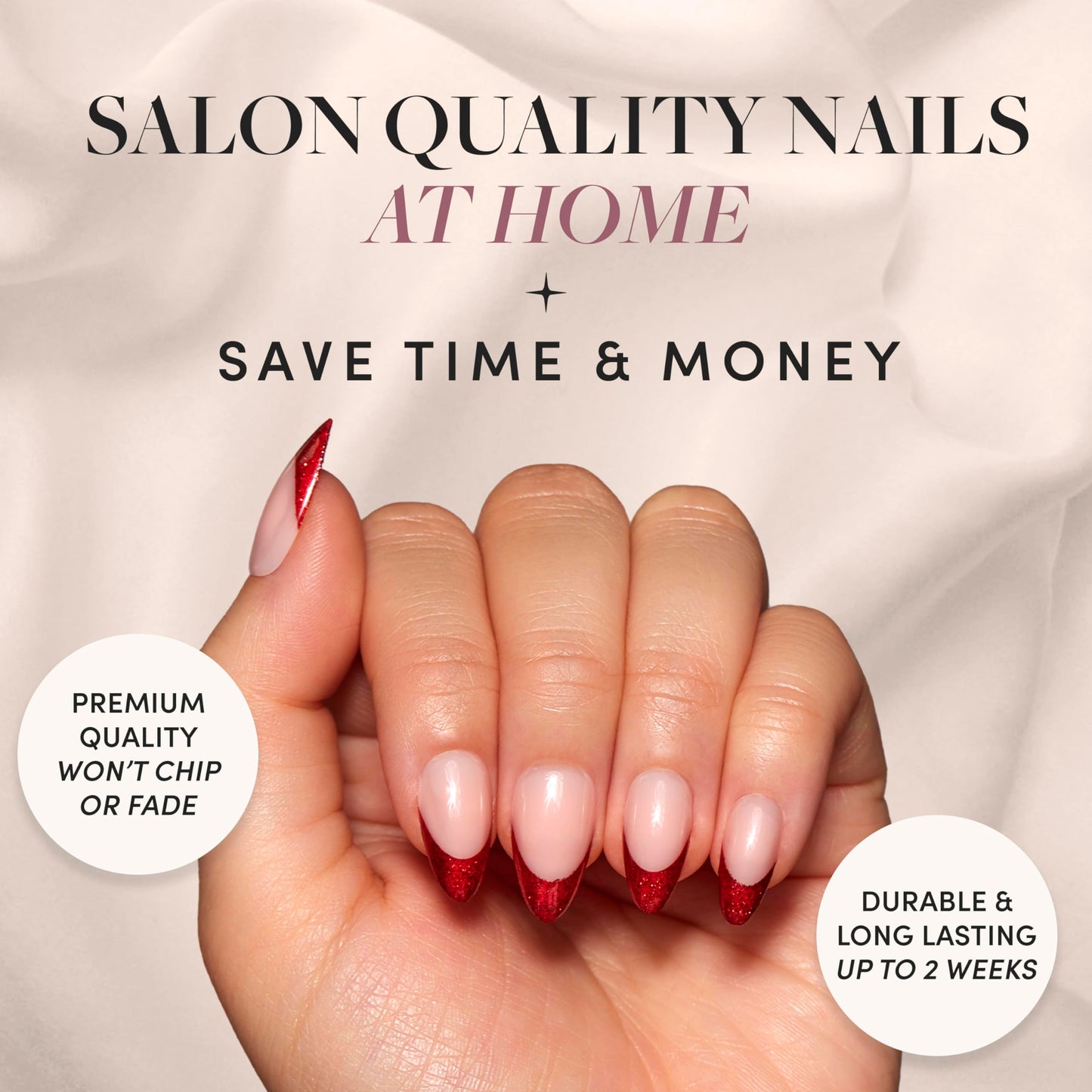 Glamnetic Fall Mauve Press On Nails | Short Oval Salon Quality