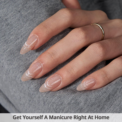 BTArtbox Soft Gel Press On Nails: Short Square Ombre | Vanilla Cream