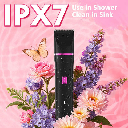 Risina Bikini Trimmer & Electric Razor for Women - Painless, IPX7 Waterproof Body & Facial Shaver