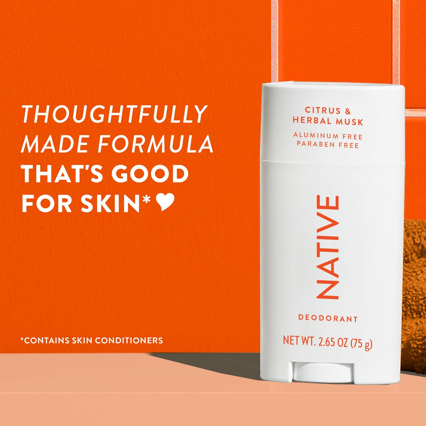 Native Aluminum-Free Deodorant - 72 Hour Odor Control with Shea Butter, Coconut & Vanilla