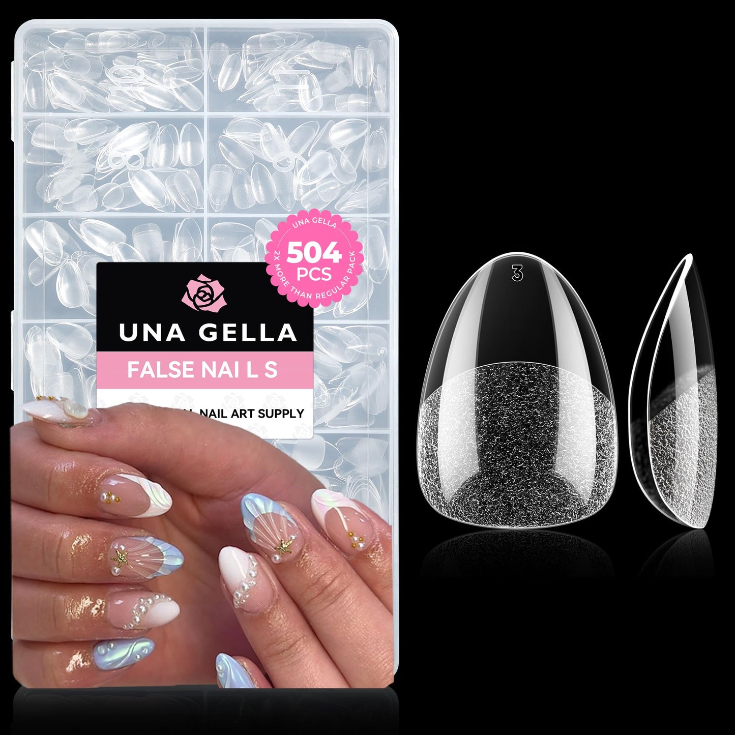 UNA GELLA Solid Gel Nail Glue (40ml) - Strong, Soak-Off Glue for Acrylic, Press-On & Gelly Tips - Lamp Curing Needed