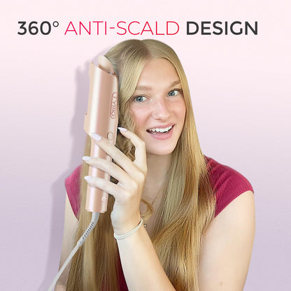 TYMO CURLPRO Automatic Rotating Curling Iron - Beach Waves, Anti-Scald Iron: 72H Beach Waves with Ions