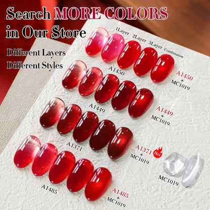 Burgundy 15ML Soak Off Gel Nail Polish - Sheer Finish, 28-Day Wear