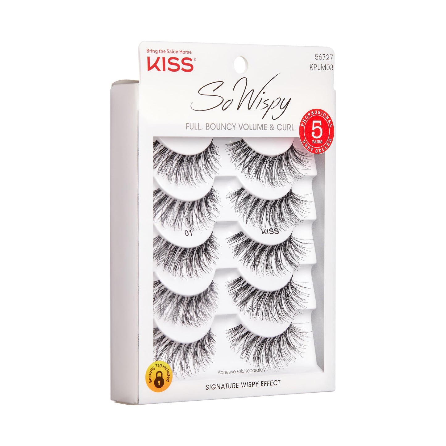 KISS So Wispy, False Eyelashes, 'Style #11', 12mm, Includes 5 Pairs Of Lashes, Easy to Apply, Reusable Lash Clusters