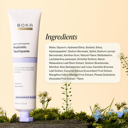 Boka Fluoride-Free Toothpaste with Nano Hydroxyapatite (n-Ha) - Sensitive Teeth, Ela Mint