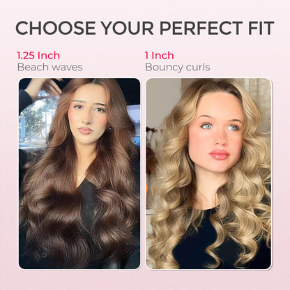 TYMO CURLPRO Automatic Rotating Curling Iron - Beach Waves, Anti-Scald Iron: 72H Beach Waves with Ions