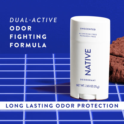 Native Aluminum-Free Deodorant - 72 Hour Odor Control with Shea Butter, Coconut & Vanilla