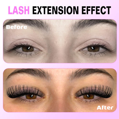 Pawotence Lash Extension Kit DIY 280pcs Lash Clusters Eyelash Extension Kit, 9-16mm 30D 40D Individual Lashes Kit with Lash Bond and Seal, Lash Tweezers for Self Use (30D&40D, 0.07D, 9-16mm, Kit)