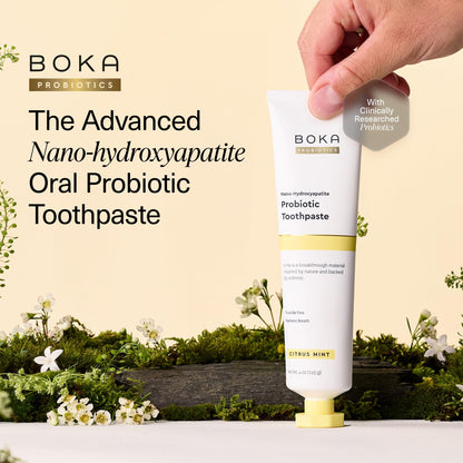 Boka Fluoride-Free Toothpaste with Nano Hydroxyapatite (n-Ha) - Sensitive Teeth, Ela Mint