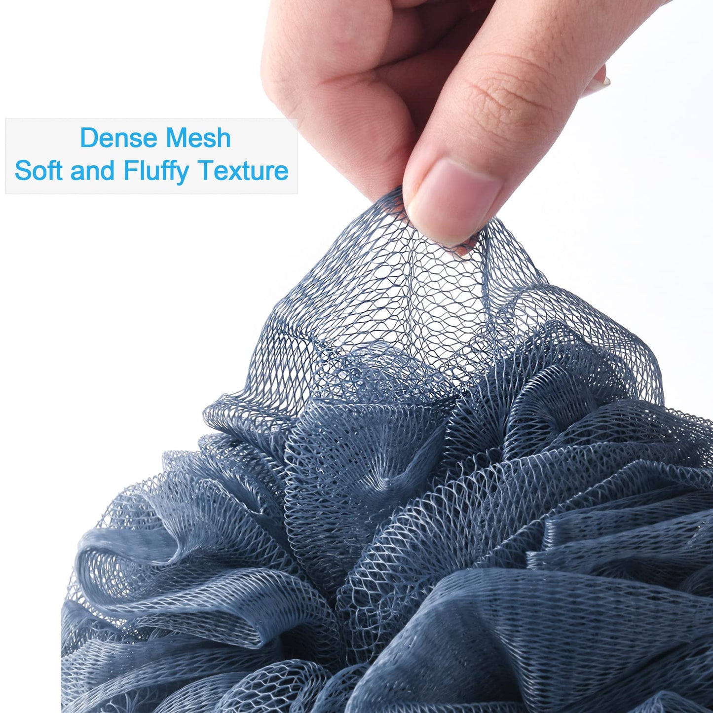 AmazerBath Loofah Sponge 75g/Piece, Exfoliating Bath Sponge Body Scrubber - Loofa Set of 4 Flower Color (Large, Green-Purple)