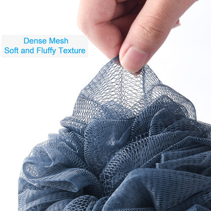 AmazerBath Loofah Sponge 75g/Piece, Exfoliating Bath Sponge Body Scrubber - Loofa Set of 4 Flower Color (Large, Green-Purple)