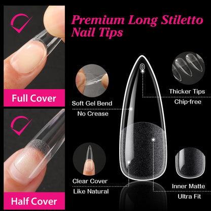 UNA GELLA Solid Gel Nail Glue (40ml) - Strong, Soak-Off Glue for Acrylic, Press-On & Gelly Tips - Lamp Curing Needed