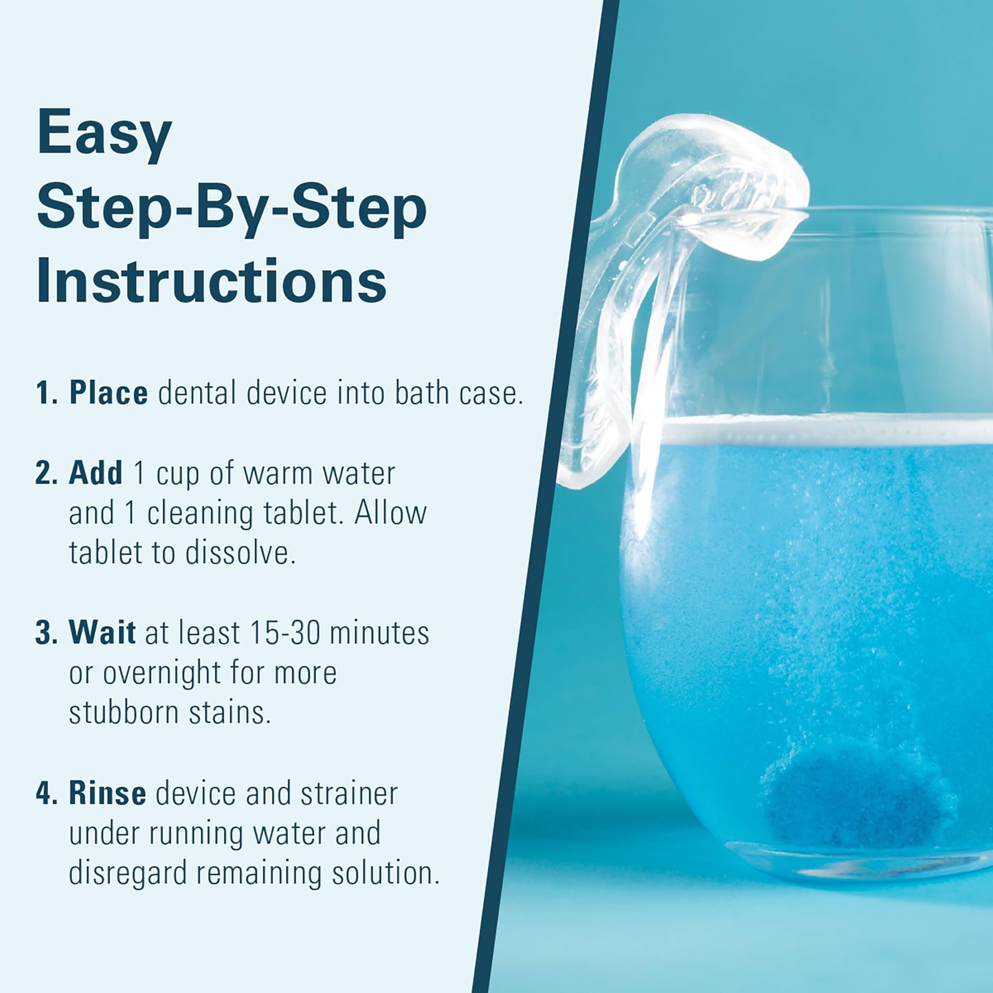 M3 Naturals Extra Strength Retainer & Invisalign Cleaner Tablets - Removes Odor, Stains, Plaque (120 Count)