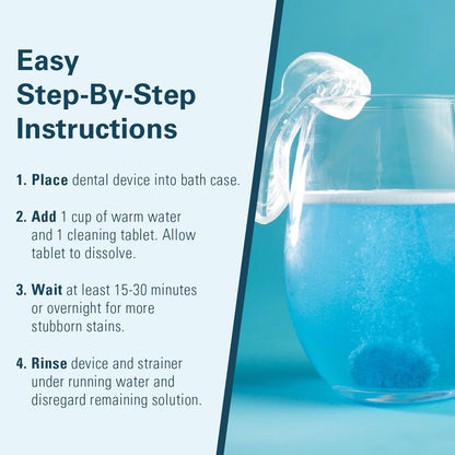 M3 Naturals Extra Strength Retainer & Invisalign Cleaner Tablets - Removes Odor, Stains, Plaque (120 Count)